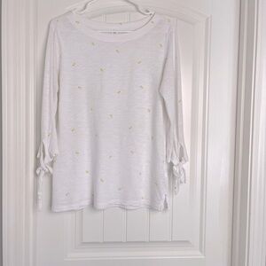 Old Navy lemon banana neck 3/4 sleeve top